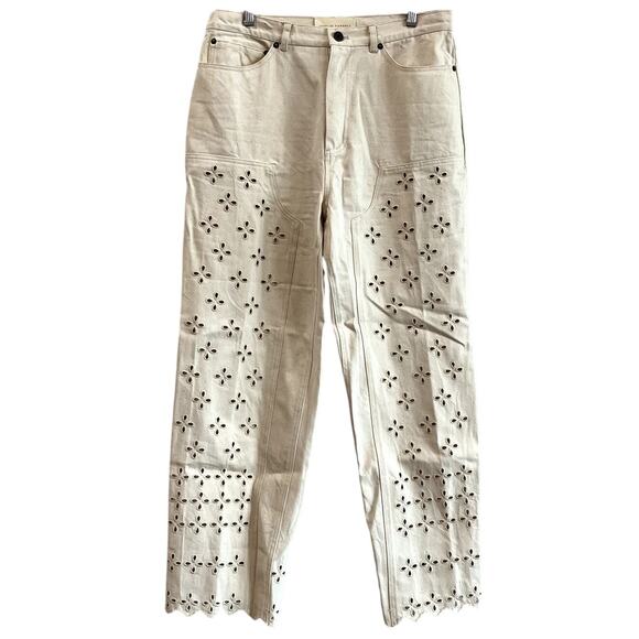 Loeffler Randall Demi Embroidered Pant Natural - Picture 4 of 9